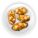 Baked Potato With Spicy Prawn 